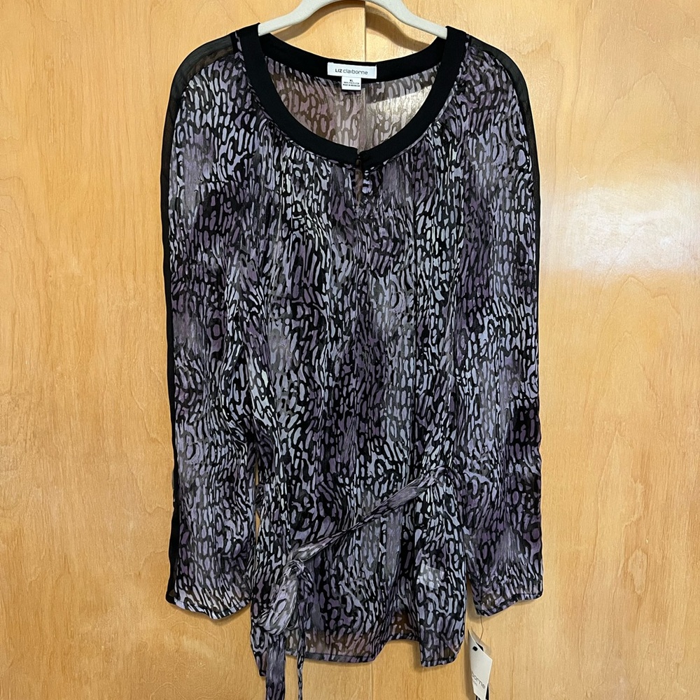 XL Liz Claiborne belted blouse